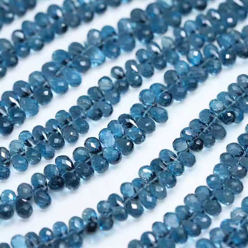 Jewelry Making London - Manik-manik longgar London Blue Topaz 6A,