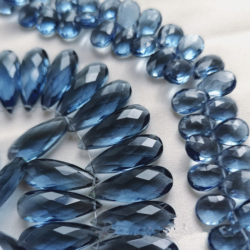 Jewelry Making London - 2 Buah Manik-manik Longgar Warna Biru