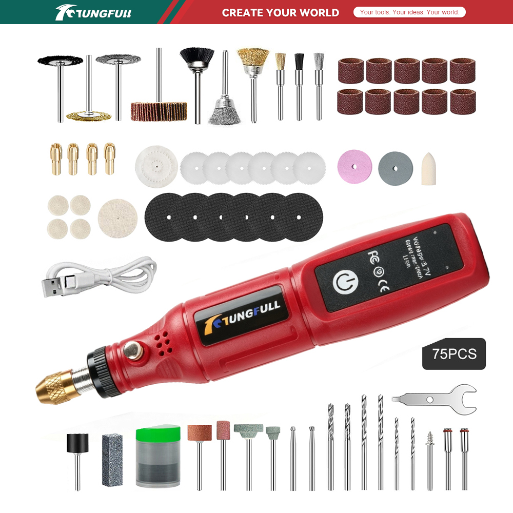 TUNGFULL 3.7V Alat Rotary Tanp - Jewelry Making Drill ulasan dan harga
