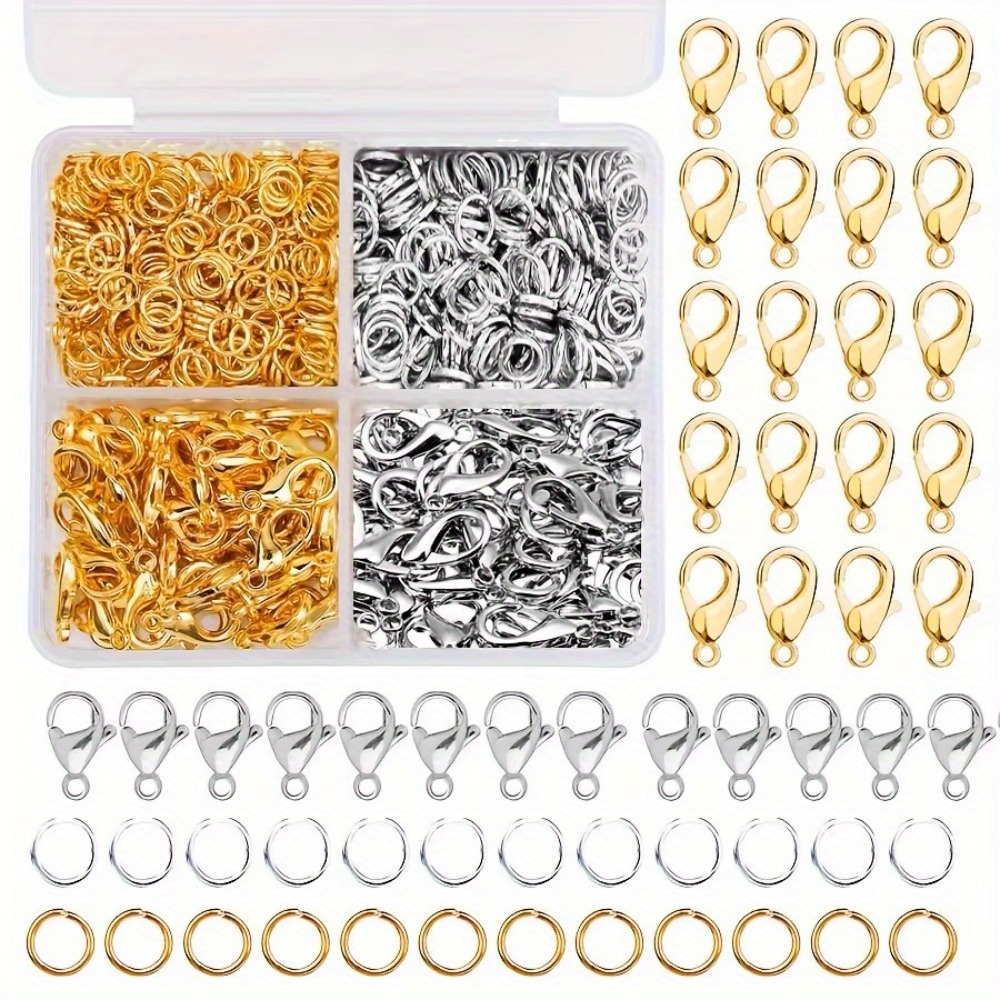 350/500 Buah, Satu Set Kombina - Lobster Clasp Silver ulasan dan harga